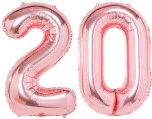 Flipkart.com | FANEX Solid 16” No.20 Rose Gold Foil Balloon for 20th ...