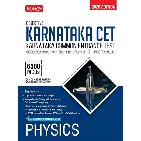 MTG Editorial Board MTG Objective Karnataka CET Physics Book For 2025 ...