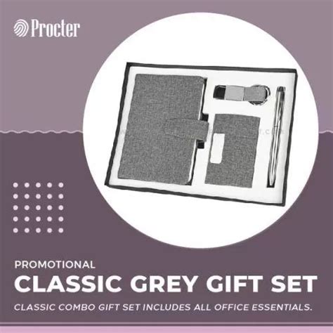 Classic Jute Grey Combo Gift Set DG-4-74 in bulk for corporate gifting ...