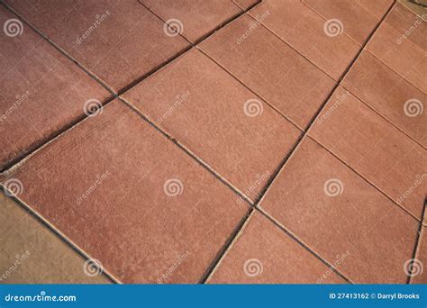 Red Clay Tile Floor stock photo. Image of lines, masonry - 27413162