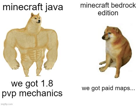 Java vs Bedrock Wit Her Meme 的图像结果