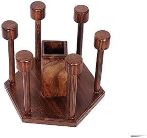 WOODKIT Wooden Glass And Spoon Stand For Kitchen Holder Storage ...