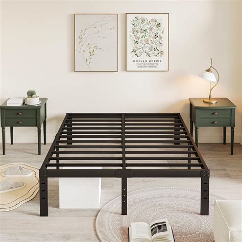 Amazon.com: Bednowitz Full Size Metal Platform Bed Frame, 12 Inch Full ...