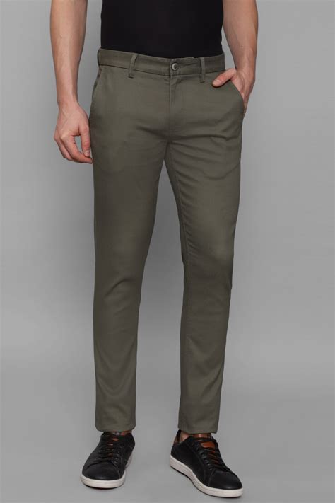 Buy Men Olive Super Slim Fit Solid Flat Front Casual Trousers Online ...