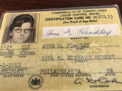 Found this "drinking ID" going through my mom's old purses ...