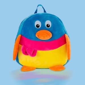 blue tree duck kid's soft plush Multi color cartoon backpack for ...