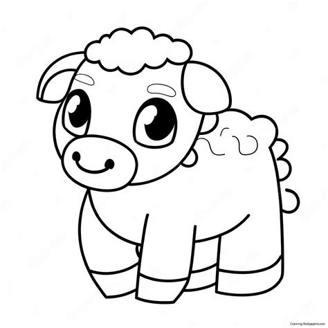 Minecraft Cute Sheep Coloring Page (15301-12045)