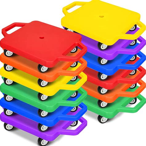 Buy 12 PCS Sports Scooter Board with Handles Non-Marring Plastic ...