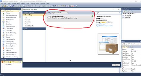NuGet Tutorial Visual Studio 2010 的图像结果