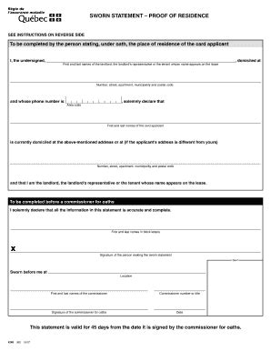 Proof Of Residence - Fill and Sign Printable Template Online