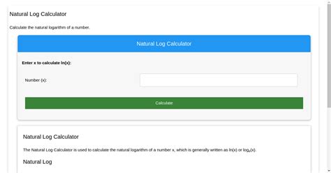 Natural Log Calculations 的图像结果