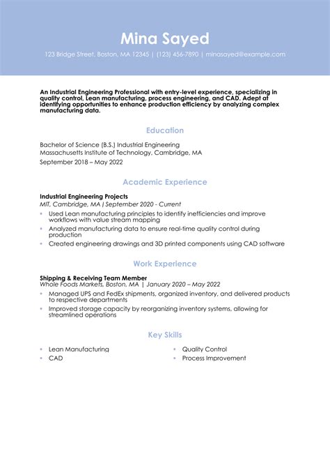 Best Engineering Internship Resume Examples and Templates for 2025 - ResumeBuilder.com