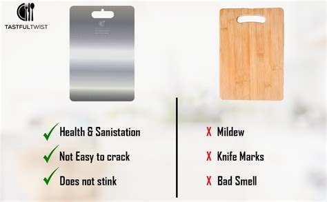 Buy Tastefultwist Stainless Steel Chopping Board - Versatile Vegetable ...
