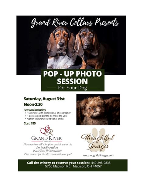 Dog Pop Up Photo Session-SOLD OUT! - Grand River Cellars Winery ...