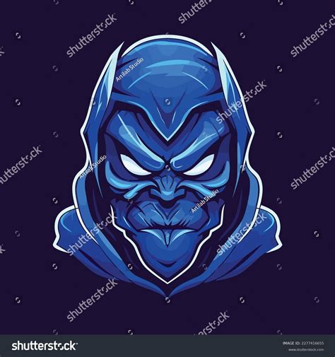 Blue Demon Esport Logo Vector Illustration Stock Vector (Royalty Free ...