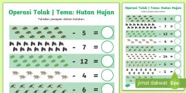 Operasi Tolak dalam Lingkungan 10 | Tema Lanun - Twinkl