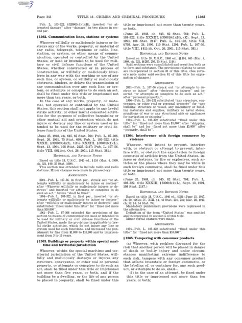 The Criminal Code Title 18 of The United States Code Part | PDF ...