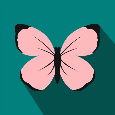 Ícone de borboleta em estilo plano para qualquer design | Vetor Premium