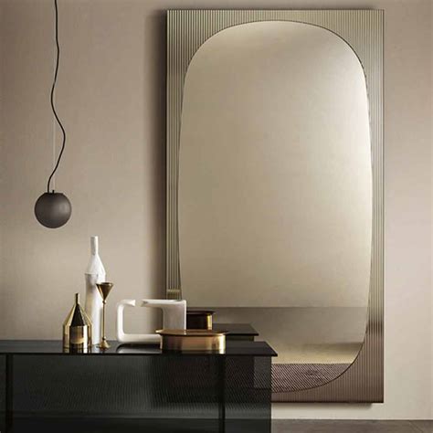 Design Wall Mirror in Bronze Colour Made in Italy