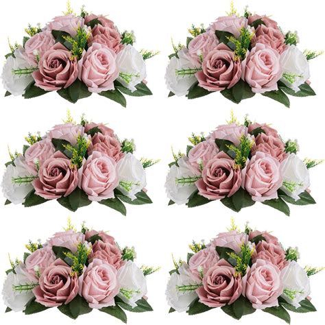 Amazon.com: Sziqiqi Pink Silk Flower Ball for Wedding Centerpiece ...