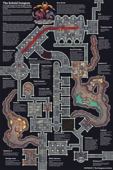 Kobold Dungeon | A free one-page dungeon [44x66] : r/battlemaps
