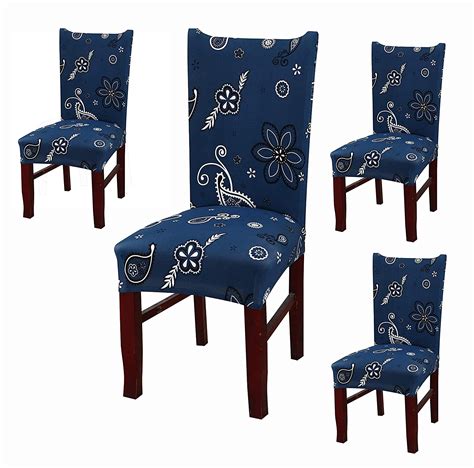 House of Quirk Polyester Spandex Printed Chair Cover Stretch Removable ...