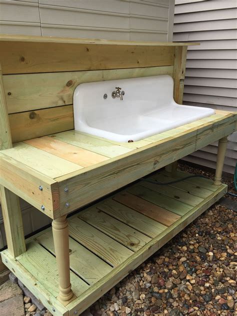 Greenhouse Potting Bench With Sink at Jaxon Cockerill blog