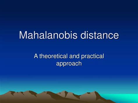 Image result for Mahalanobis Distance MATLAB