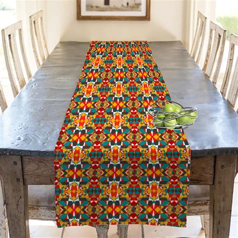 Buy ArtzFolio Tribal Art D1 Table Runner Satin Fabric 16 X 48Inch ...