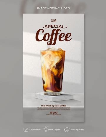Coffee shop drink menu promotion social media instagram story banner ...