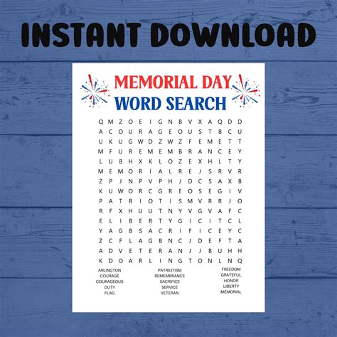 Free printable patriotic word search game – Artofit