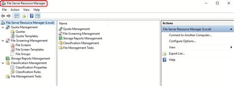 Image result for File Server Resource Manager Windows 1.0
