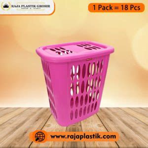 KERANJANG LAUNDRY PLASTIK TUTUP TIPE PAMELA SOFT