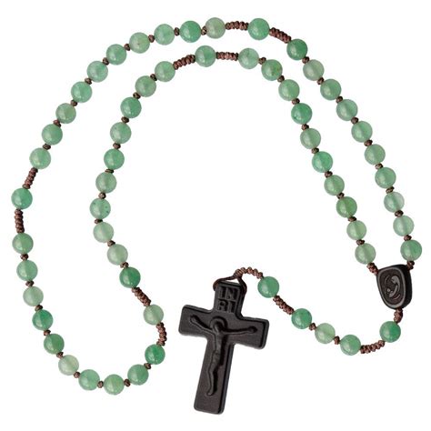6mm Green Jade/Jujube Wood 5 Decade Rosary : Amazon.in: Jewellery