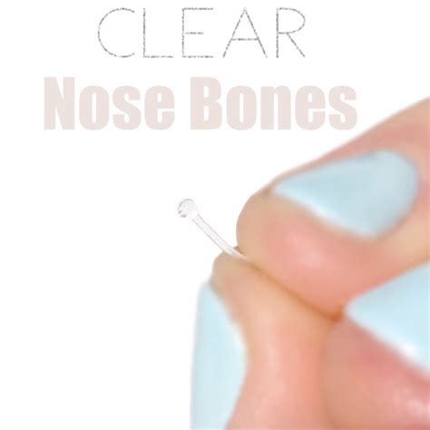 Clear Nose Retainer: 22 Gauge Flexible Nose Stud - Etsy | Nose jewelry ...