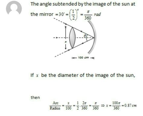 [Expert Answer] A concave mirror of focal length 100cm is used to ...