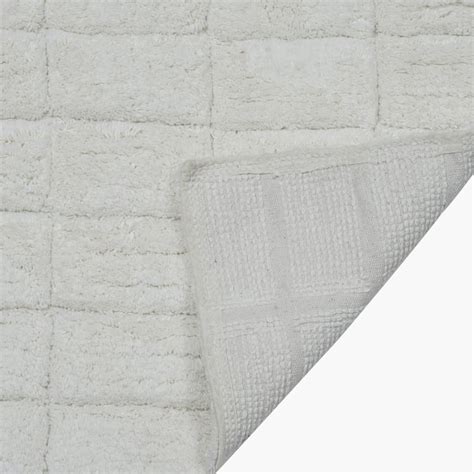 Buy MASPAR Slab Comose Cotton Checked Anti-Slip Bath Mat - 60x40cm from ...
