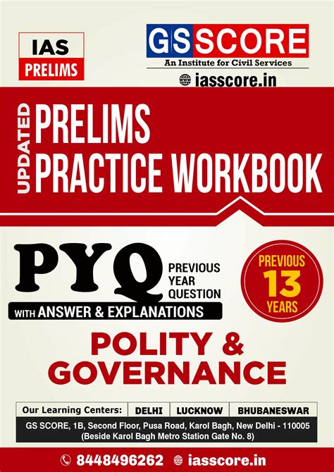 UPSC Prelims PYQ Workbook - Polity & Governance | Previous Year Papers ...
