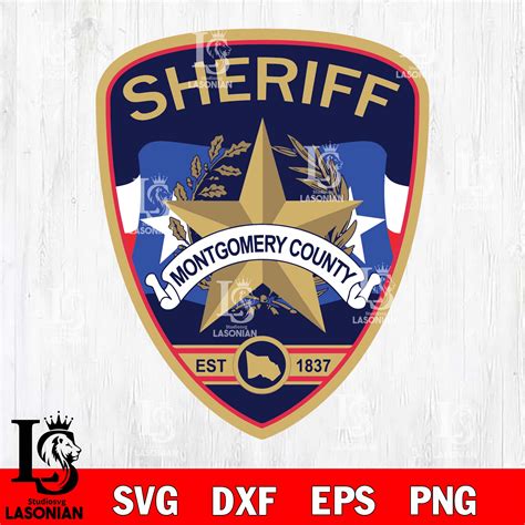 Sheriff montgomery county badge svg , digital download - Inspire Uplift