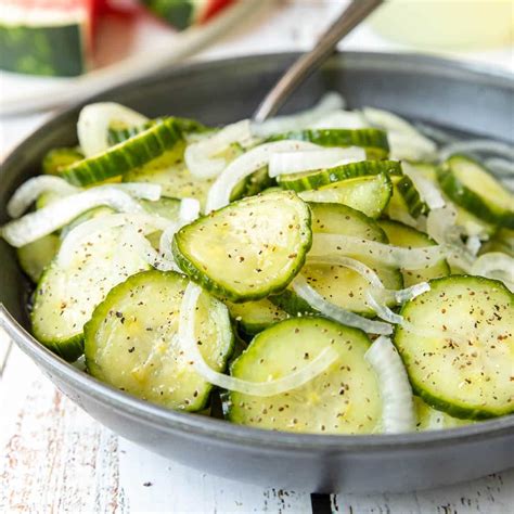 Cucumber and Onion Salad With Vinegar