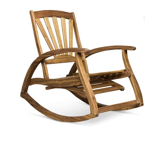 Christopher Knight Home Alva outdoor wood rocking chair with footrest ...