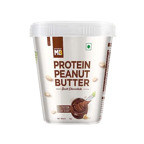 MuscleBlaze High Protein Peanut Butter with Pea Protein & Whey Protein ...