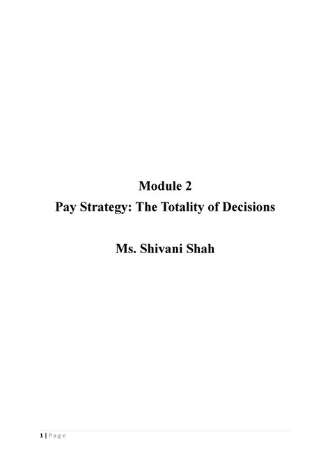 Module 2 - Case study of GM - Compensation management and material for ...