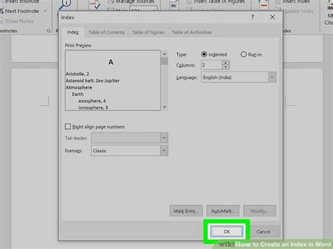 Image result for Word Index Tutorial