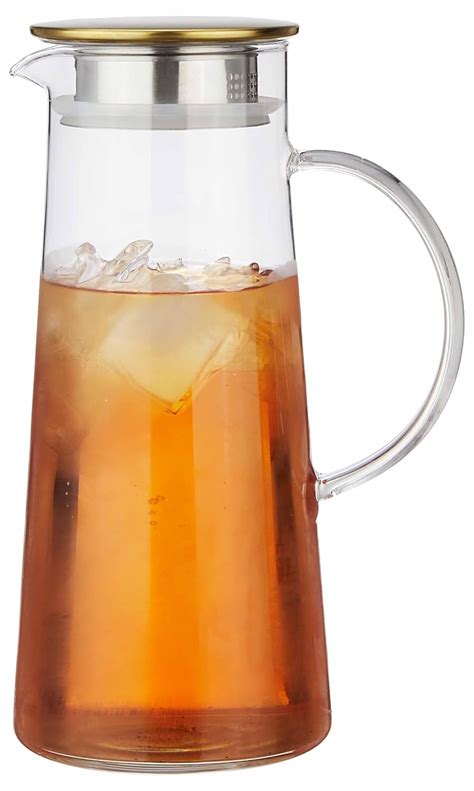Amazon Basics Borosilicate Glass Jug 1370ml - Versatile Serving ...