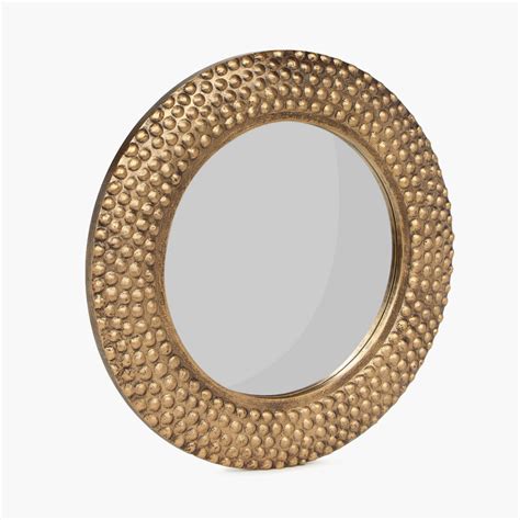 Buy Antique Hammered Wall Clock & Mirror Set from Home Centre at just ...