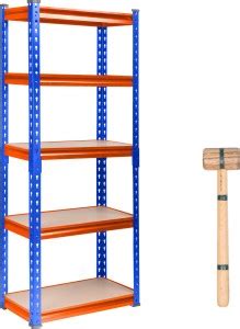 Lilac BoltLess Adjustable -5 Shelf Shelving Unit Storage Rack Utility ...