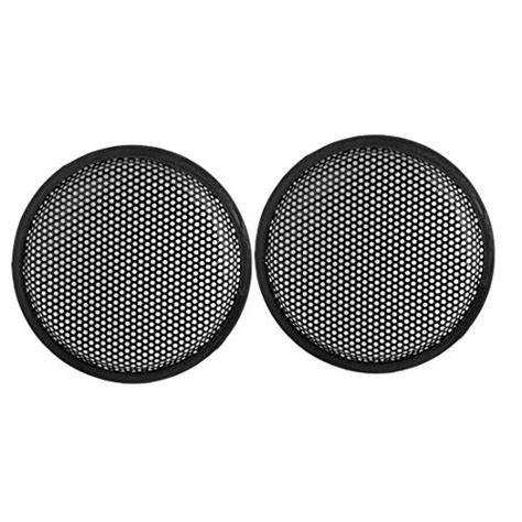 8.5Dia Metal Mesh Round Car Woofer Cover Speaker Grill Black 2 Pcs ...