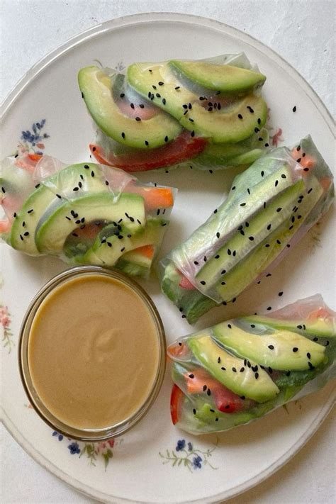 Fresh spring rolls with peanut sauce – Artofit