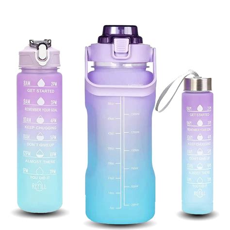 Water bottle with straw sIipper Handle lock gym sports water bottle for ...